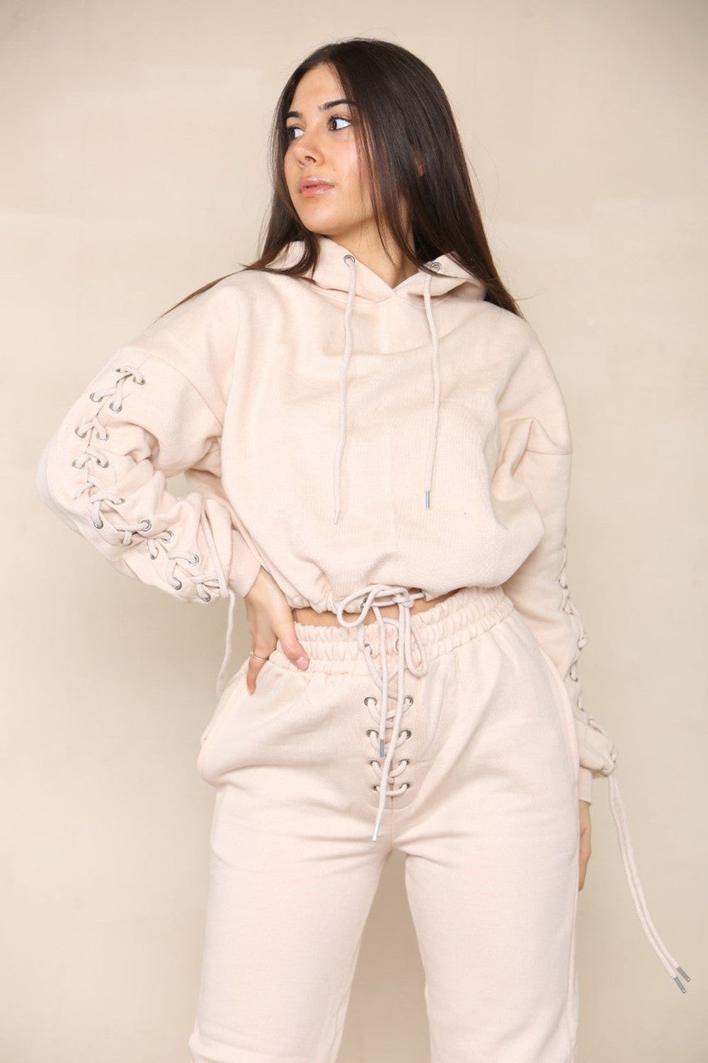 Eyelet Kriss Cross Lace Tracksuit