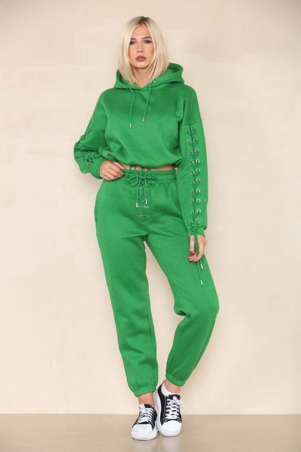 Eyelet Kriss Cross Lace Tracksuit